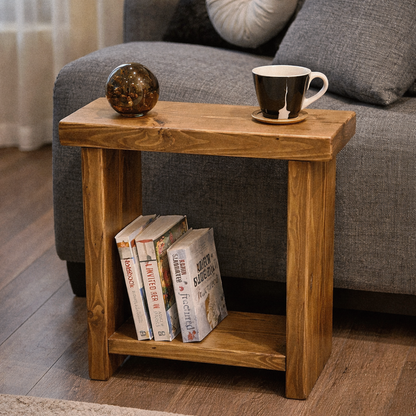 Rustic Wooden Table – Slim Entryway Table with Solid Wood & Premium Wax Finish