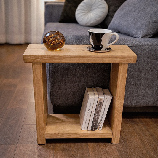 Rustic Wooden Table – Slim Entryway Table with Solid Wood & Premium Wax Finish