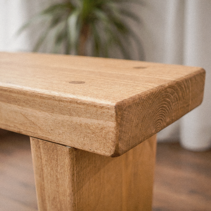 Rustic Wooden Table – Slim Entryway Table with Solid Wood & Premium Wax Finish