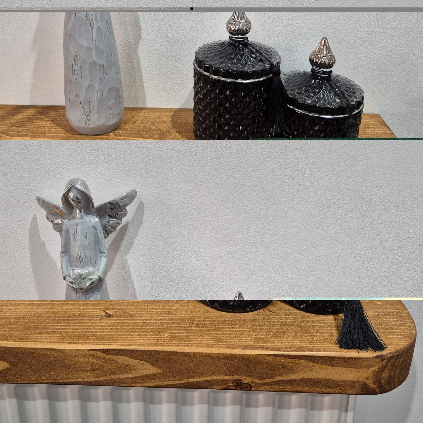Rustic Floating Shelf | 14.5 cm Depth | Curved Edge