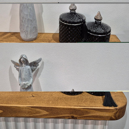 Rustic Floating Shelf | 14.5 cm Depth | Curved Edge