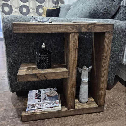 Rustic Slim Side Table UK – Handcrafted Wood Table with Solid Pine, Scratch Resistant Finish