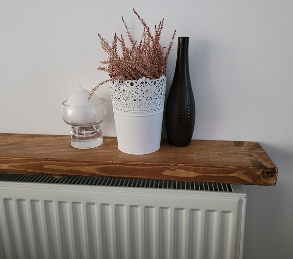 Rustic Radiator Wooden Handmade Shelves Smooth Finish Great Quality 2x concealed brackets various colours and sizes