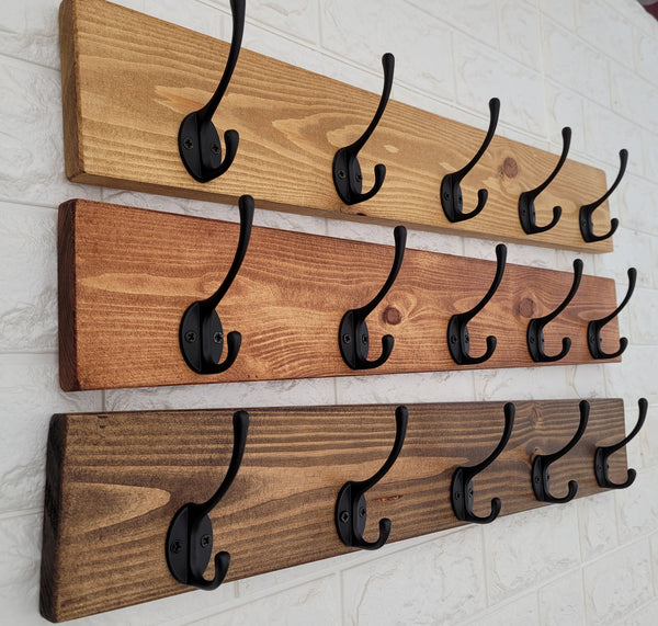 COAT RACK Handmade Vintage Cast Iron Coat Hook Reclaimed Wood Wall Mounted Floating Shelf for Hallway, Entryway, Utility Room or Bathroom.