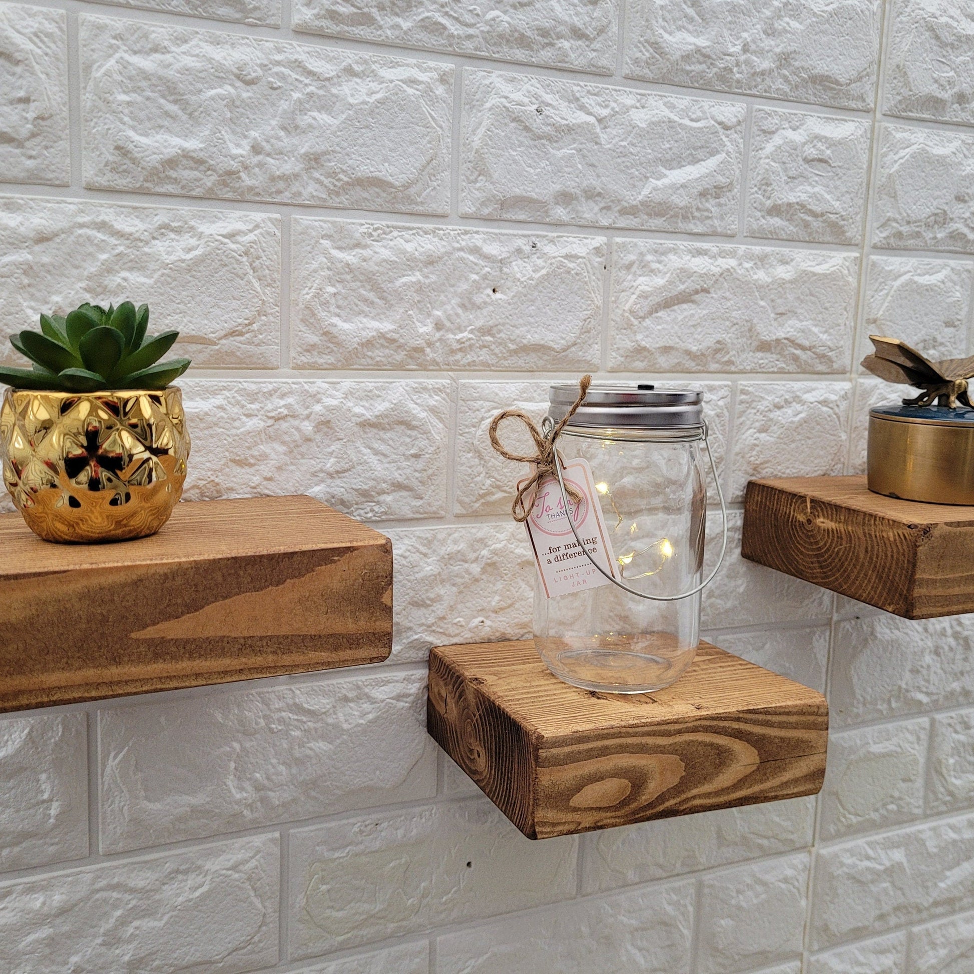 Wooden Small BLOCK Shelves Handmade Small Home Décor Toy Mini Shelf Rustic