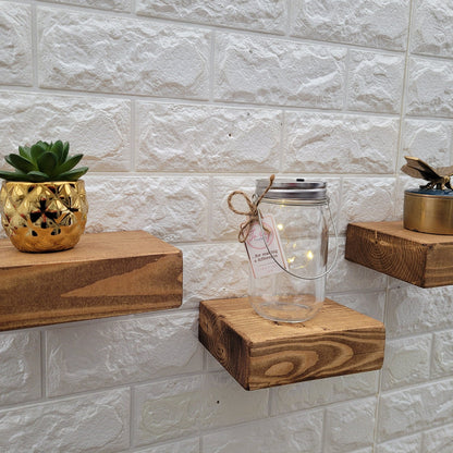 Wooden Small BLOCK Shelves Handmade Small Home Décor Toy Mini Shelf Rustic