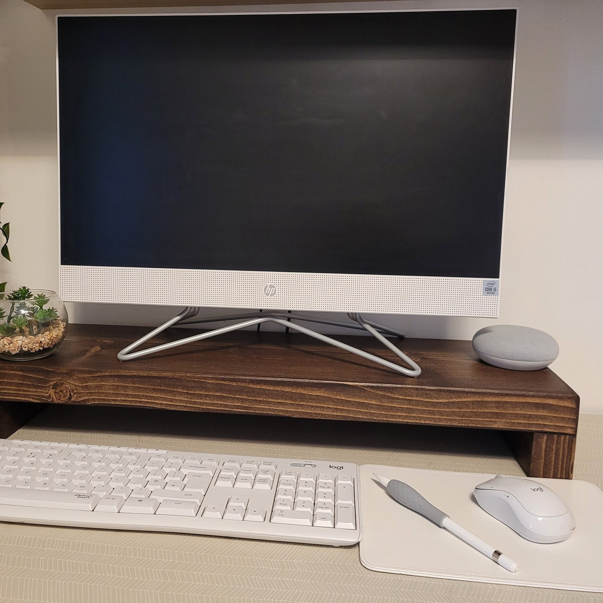 Handmade Rustic Laptop Monitor wooden shelf stand - various colours and sizes handmade