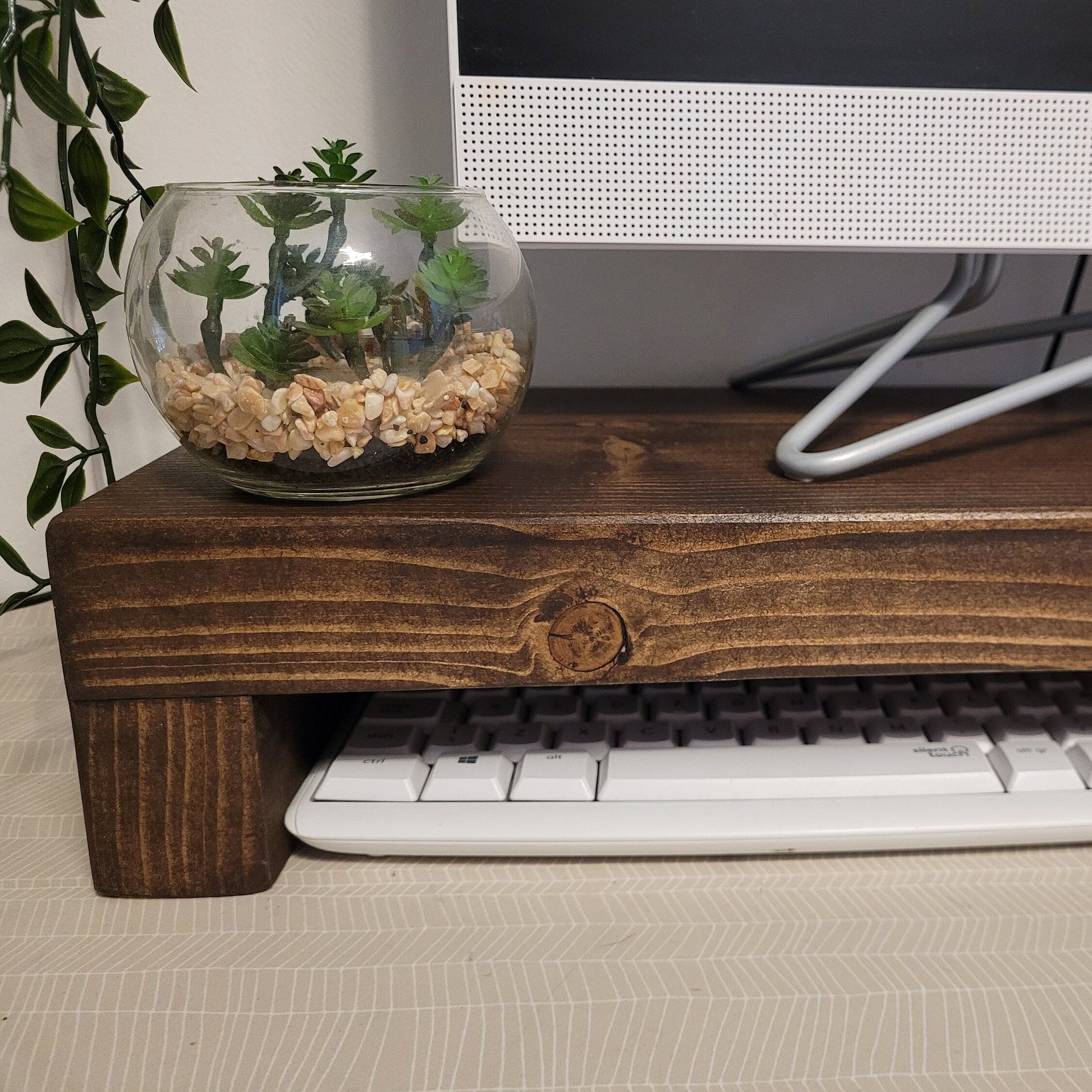 Handmade Rustic Laptop Monitor wooden shelf stand - various colours and sizes handmade
