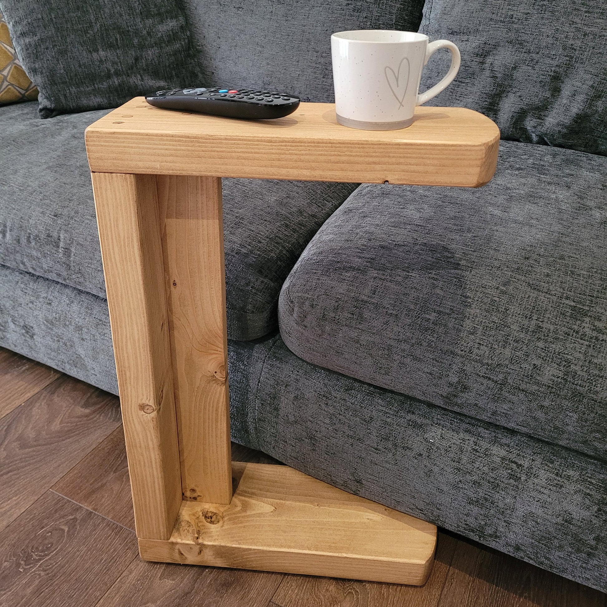 Rustic C Table Narrow Side Slim Coffee Table 14.5 cm various colours and sizes handmade