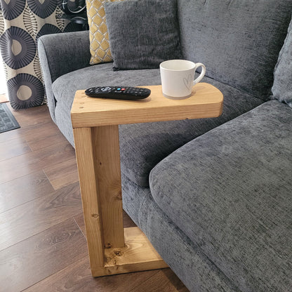 Rustic C Table Narrow Side Slim Coffee Table 14.5 cm various colours and sizes handmade