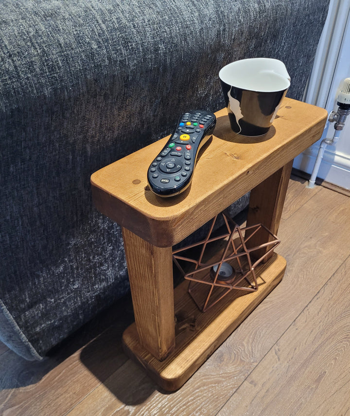 Slim rustic mini end coffee side table various colours and sizes handmade