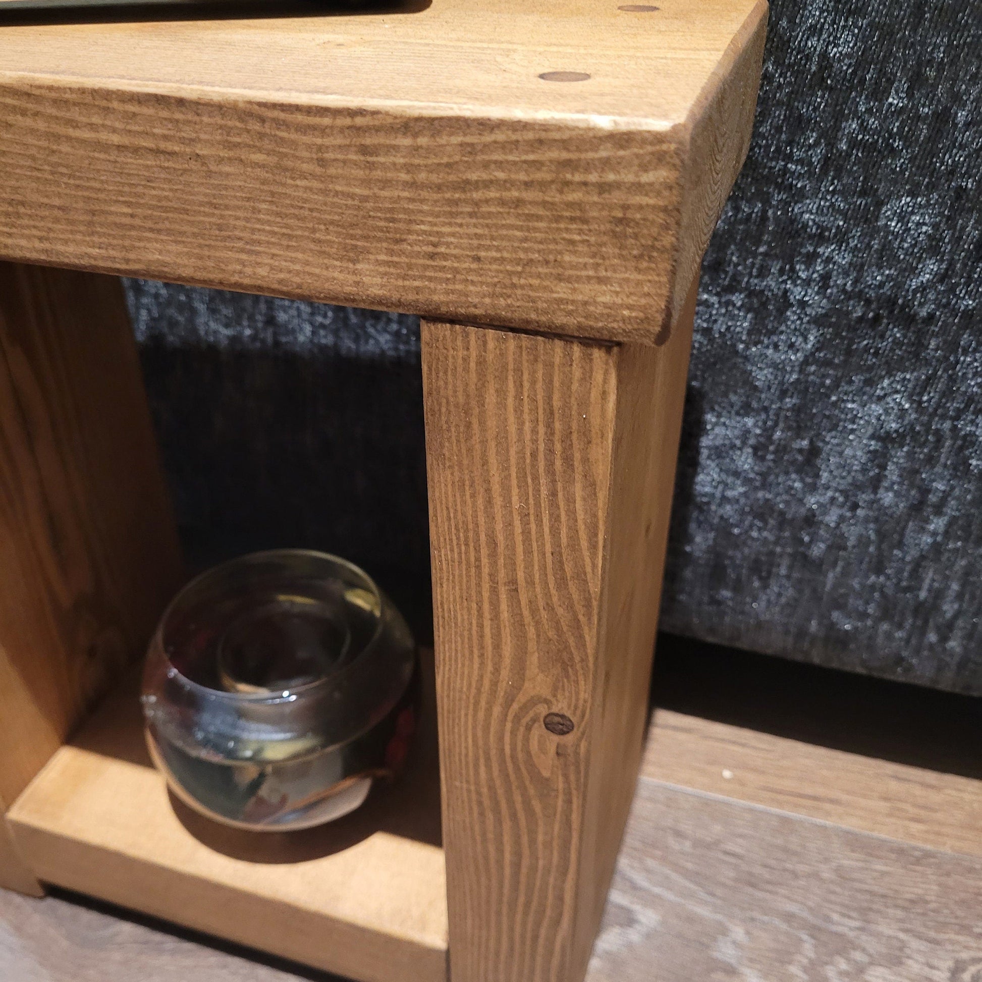 Rustic Solid Wooden Mini end coffee slim narrow (14.5 cm) side wooden stool sofa table various colours and sizes handmade