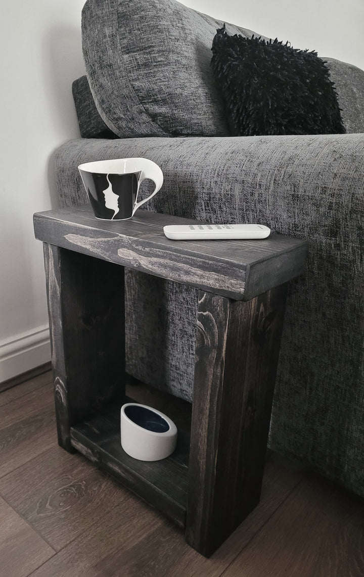 End Coffee Solid Wooden Slim Narrow Side Sofa Rustic Handmade Table-various colours and sizes