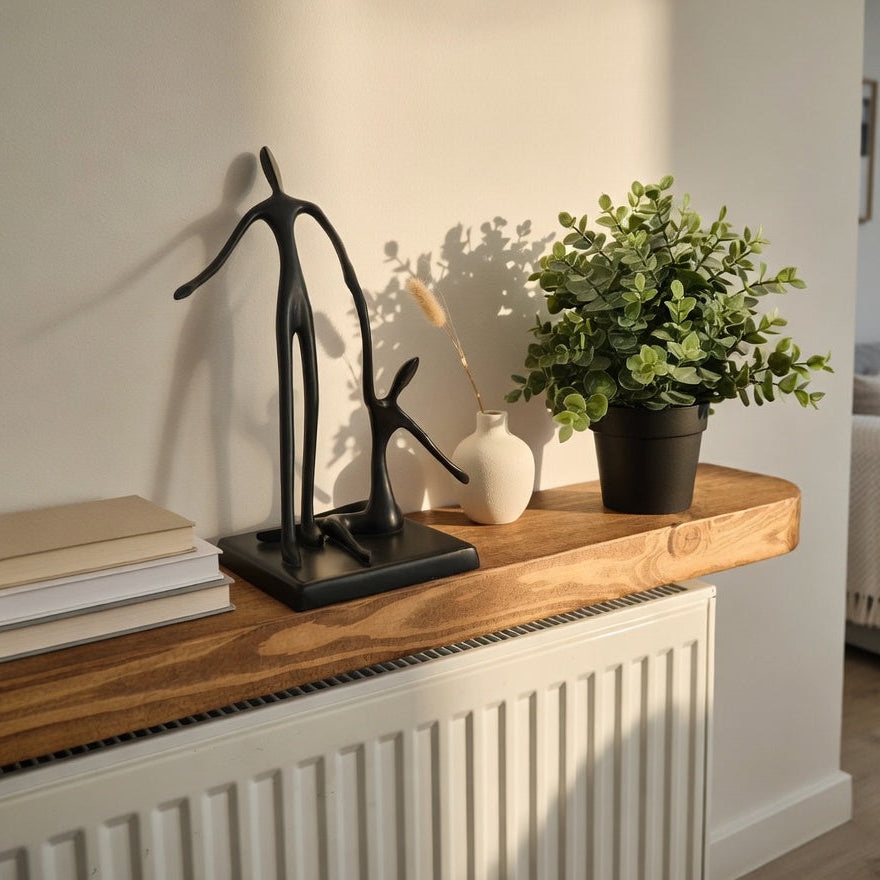Rustic Floating Shelf | 12 cm Depth | Round Corner