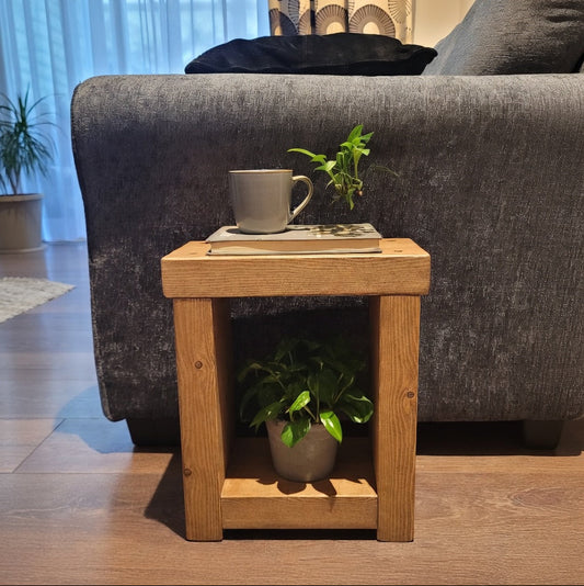 Handcrafted  Rustic Side Sofa Table | 14.5 cm Depth